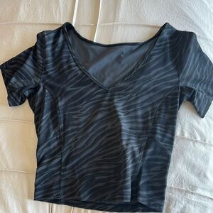 Zebra Print Black Top